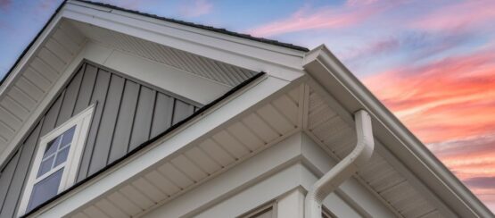Exterior view of a Collinsville home at sunset, subject to building inspection services.